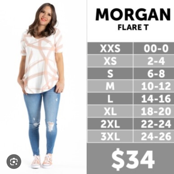 LuLaRoe Morgan L NWT Pink Animal Print Tunic - Picture 6 of 6